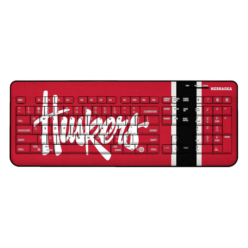 Nebraska Huskers Stripe Wireless USB Keyboard