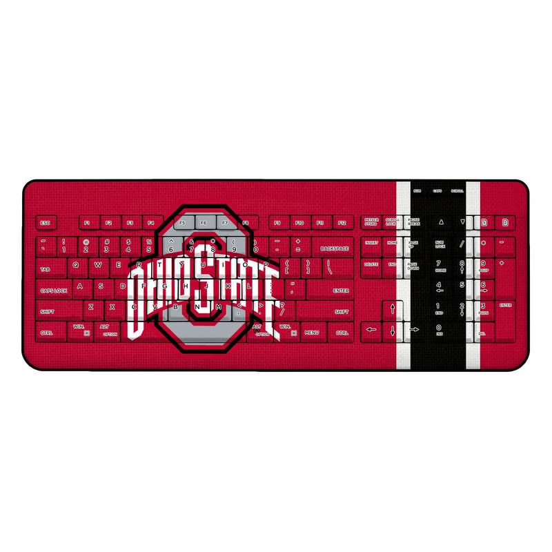 Ohio State Buckeyes Stripe Wireless USB Keyboard