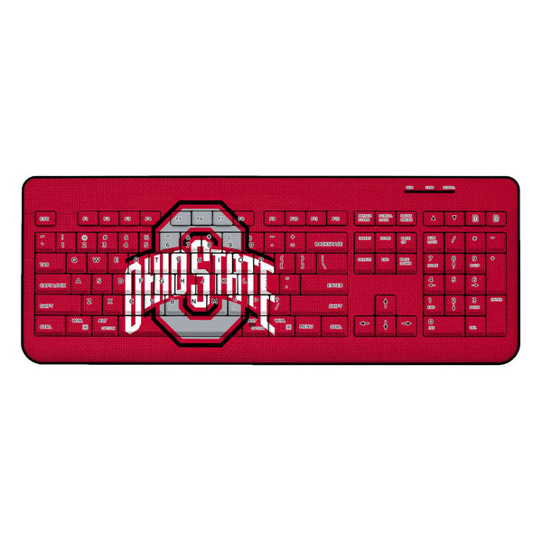 Ohio State Buckeyes Solid Wireless USB Keyboard