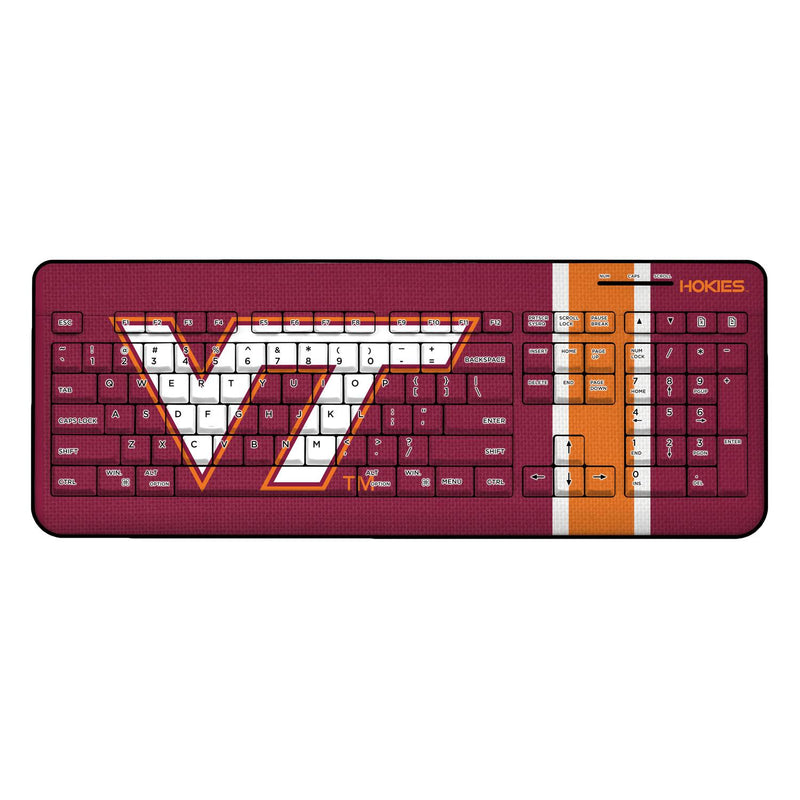 Virginia Tech Hokies Stripe Wireless USB Keyboard