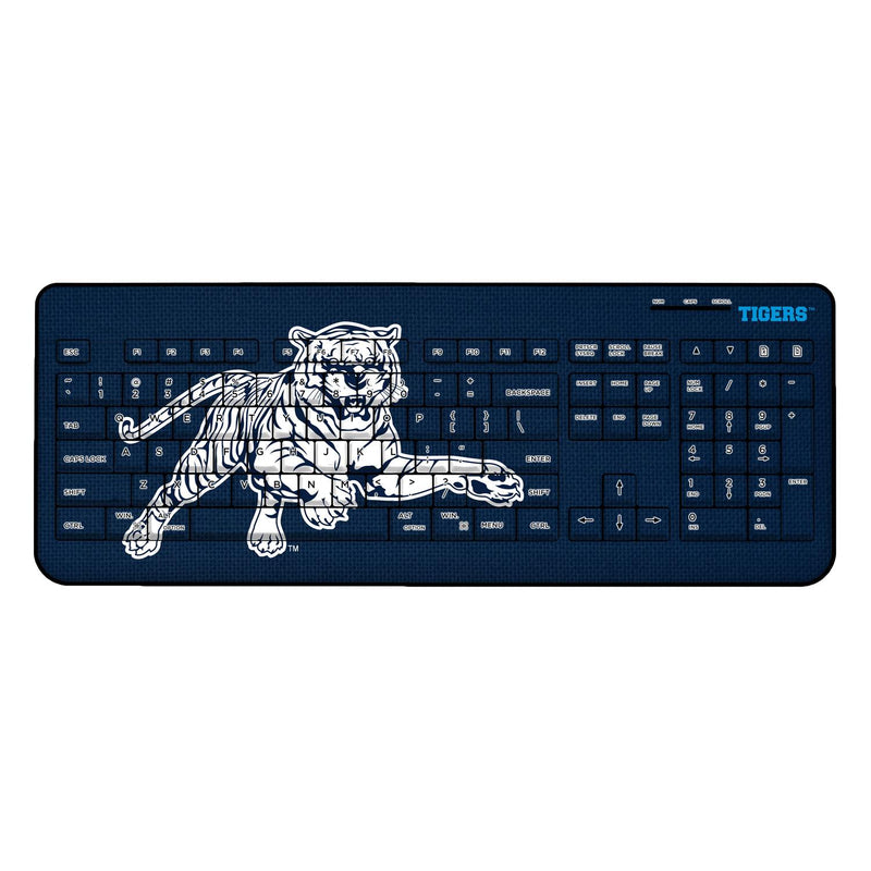 Jackson State Tigers Solid Wireless USB Keyboard