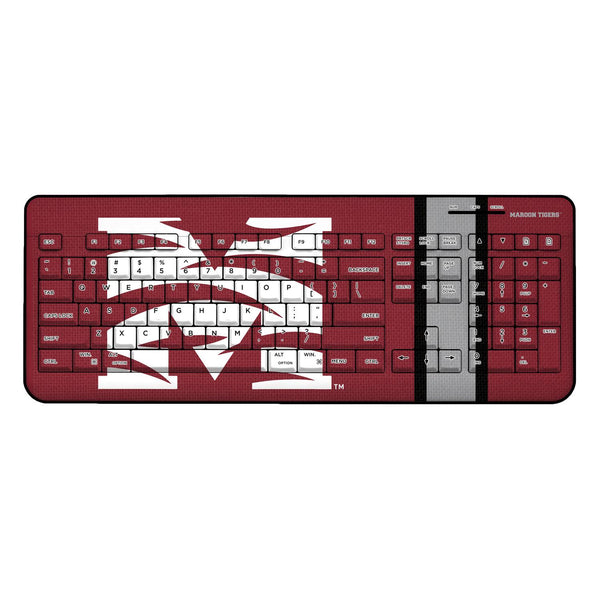 Morehouse Maroon Tigers Stripe Wireless USB Keyboard