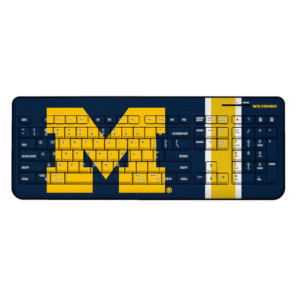 Michigan Wolverines Stripe Wireless USB Keyboard