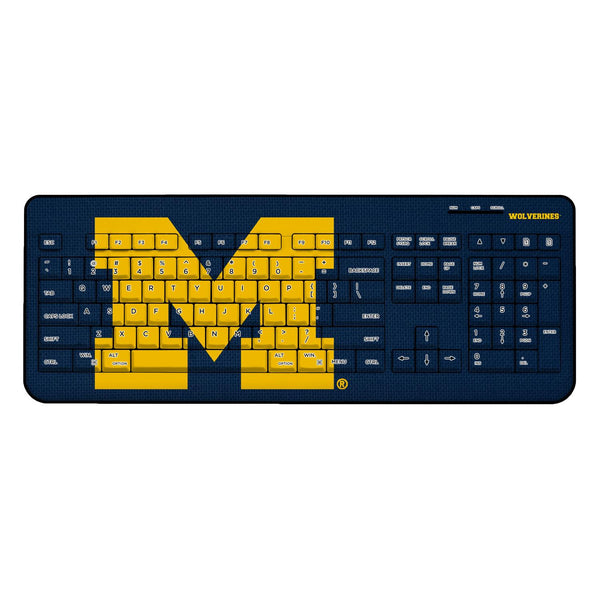 Michigan Wolverines Solid Wireless USB Keyboard