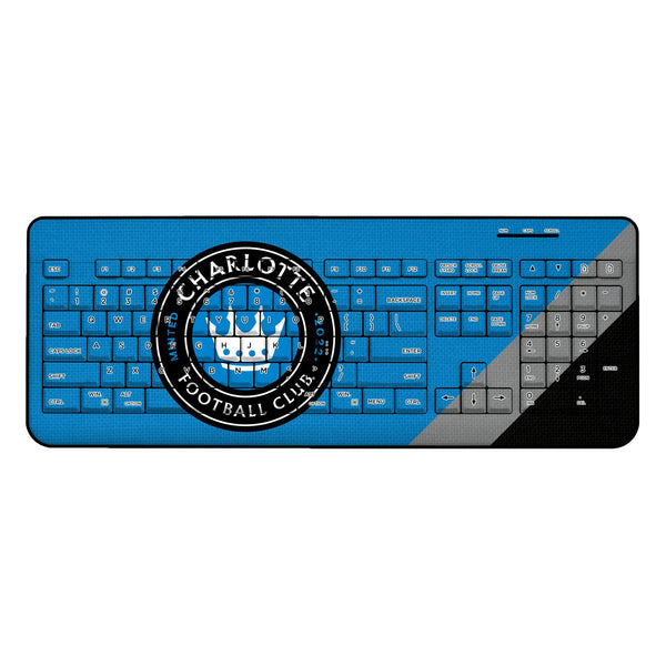Charlotte FC  Diagonal Stripe Wireless USB Keyboard