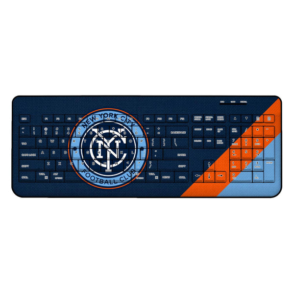 New York City FC  Diagonal Stripe Wireless USB Keyboard
