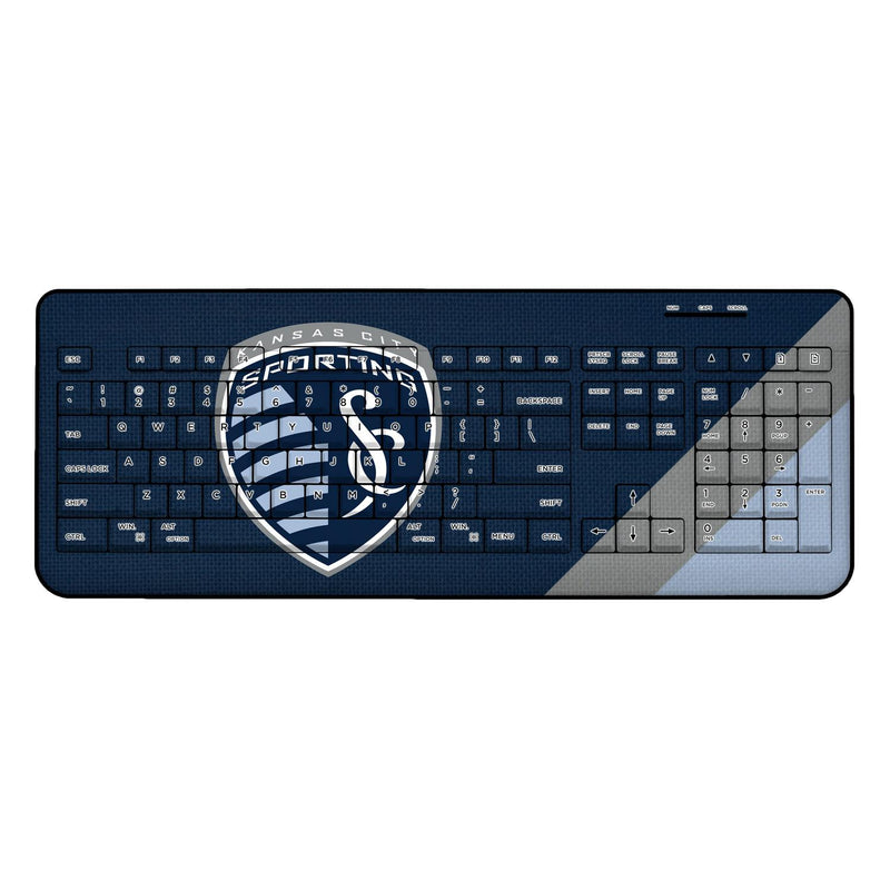 Sporting Kansas City   Diagonal Stripe Wireless USB Keyboard