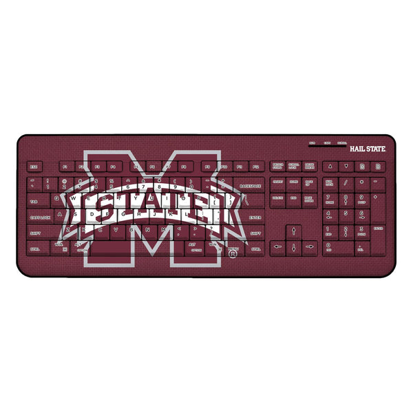 Mississippi State Bulldogs Solid Wireless USB Keyboard