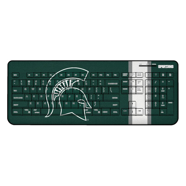 Michigan State Spartans Stripe Wireless USB Keyboard