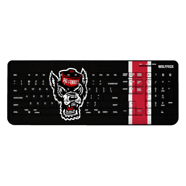 North Carolina State Wolfpack Stripe Wireless USB Keyboard
