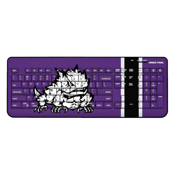 Texas Christian Horned Frogs Stripe Wireless USB Keyboard