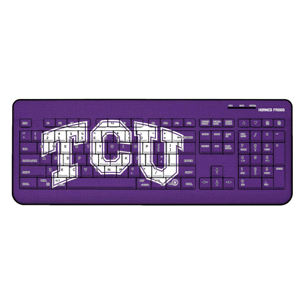 Texas Christian Horned Frogs Solid Wireless USB Keyboard