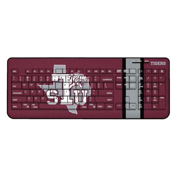 Texas Southern Tigers Stripe Wireless USB Keyboard