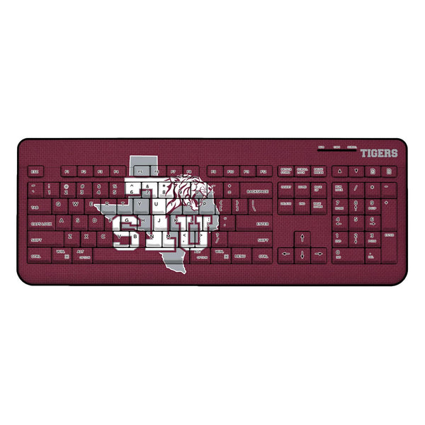 Texas Southern Tigers Solid Wireless USB Keyboard