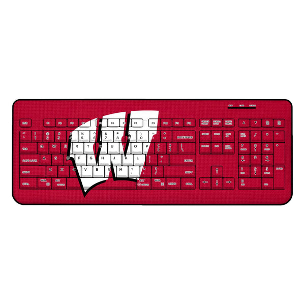 Wisconsin Badgers Solid Wireless USB Keyboard