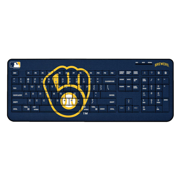 Milwaukee Brewers Solid Wireless USB Keyboard