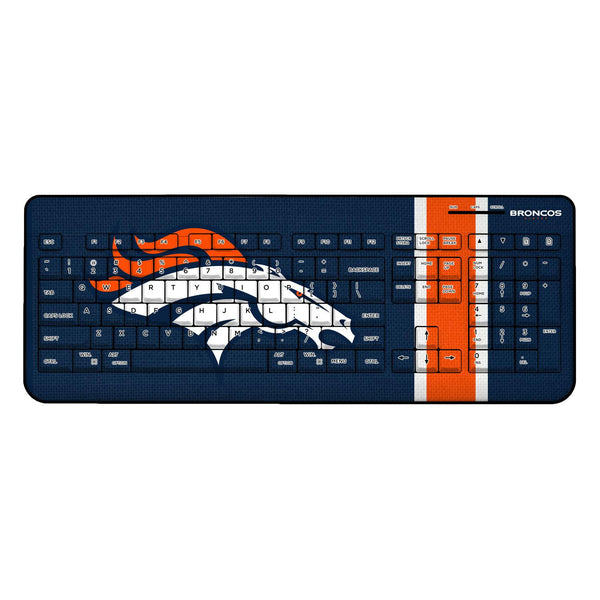 Denver Broncos Stripe Wireless USB Keyboard