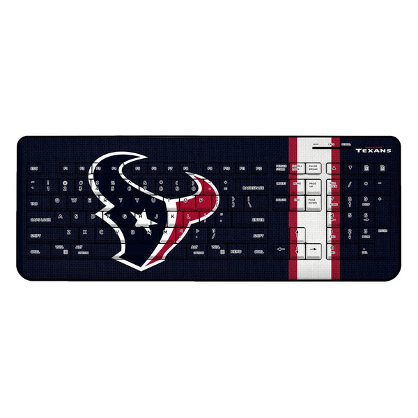 Houston Texans Stripe Wireless USB Keyboard