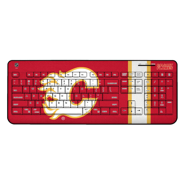 Calgary Flames Stripe Wireless USB Keyboard