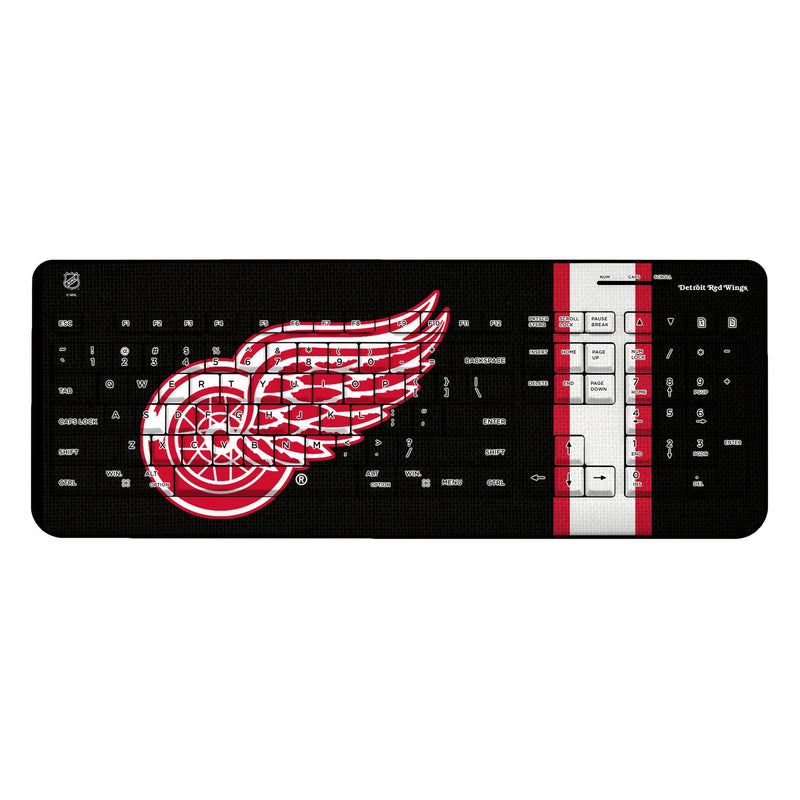 Detroit Red Wings Stripe Wireless USB Keyboard