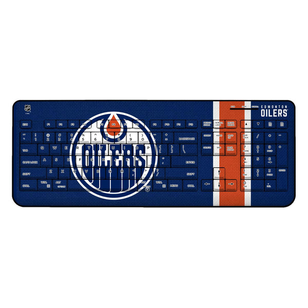 Edmonton Oilers Stripe Wireless USB Keyboard
