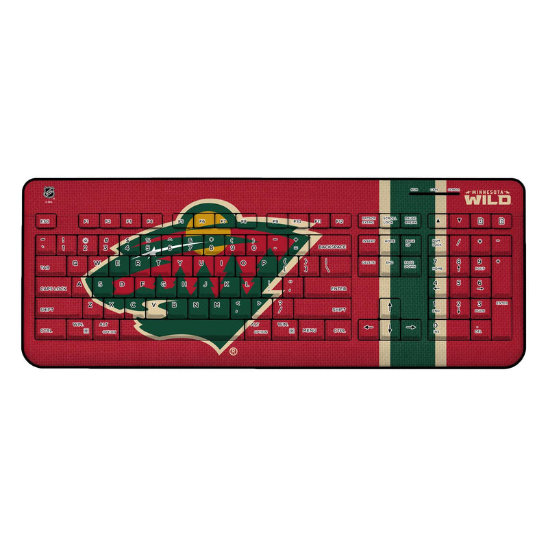 Minnesota Wild Stripe Wireless USB Keyboard