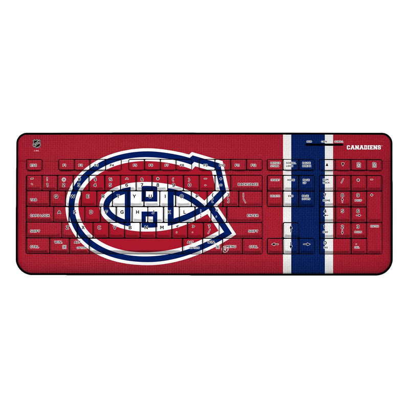 Montreal Canadiens Stripe Wireless USB Keyboard