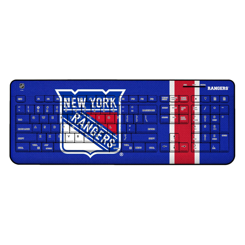 New York Rangers Stripe Wireless USB Keyboard