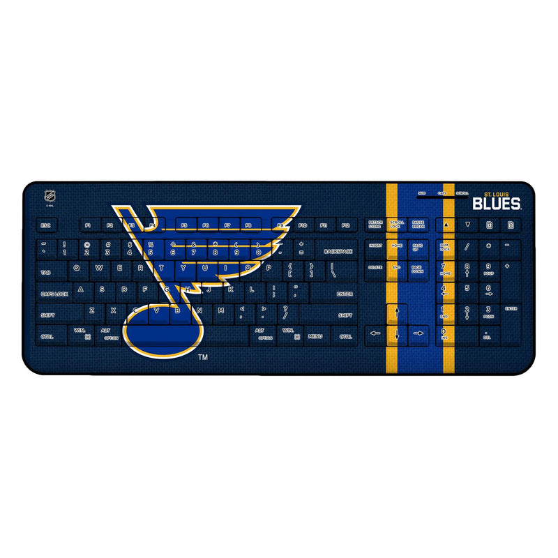 St. Louis Blues Stripe Wireless USB Keyboard