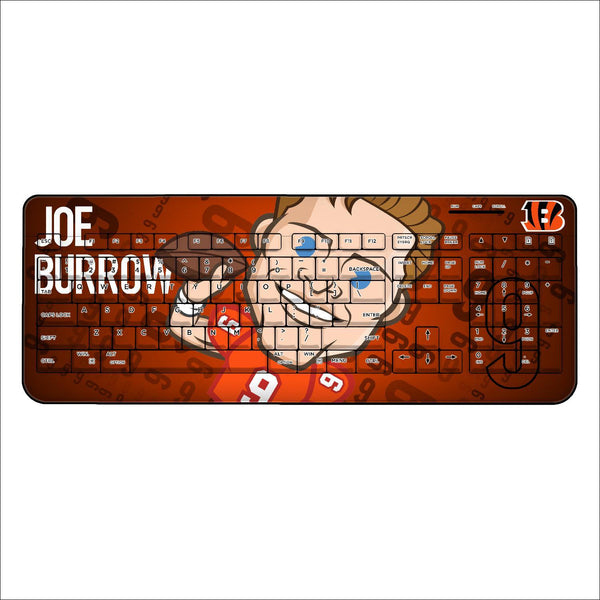 Joe Burrow Cincinnati Bengals 9 Emoji Wireless USB Keyboard