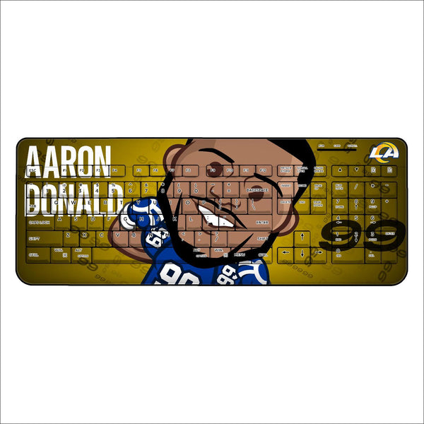 Aaron Donald Los Angeles Rams 99 Emoji Wireless USB Keyboard