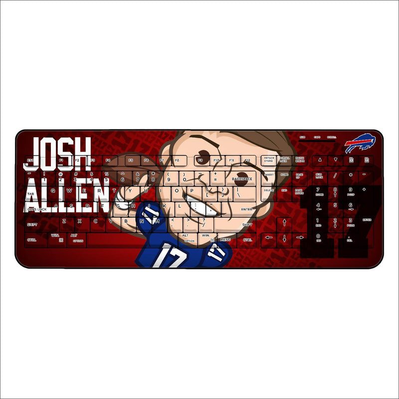 Josh Allen Buffalo Bills 17 Emoji Wireless USB Keyboard