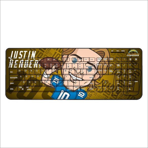 Justin Herbert Los Angeles Chargers 10 Emoji Wireless USB Keyboard