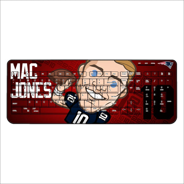 Mac Jones New England Patriots 10 Emoji Wireless USB Keyboard