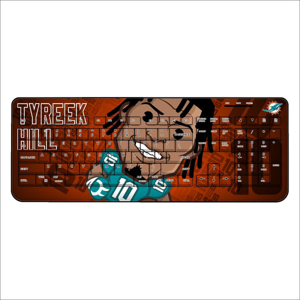 Tyreek Hill Miami Dolphins 10 Emoji Wireless USB Keyboard