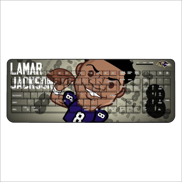Lamar Jackson Baltimore Ravens 8 Emoji Wireless USB Keyboard