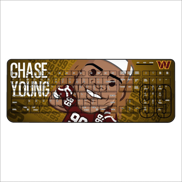 Chase Young Washington Commanders 99 Emoji Wireless USB Keyboard