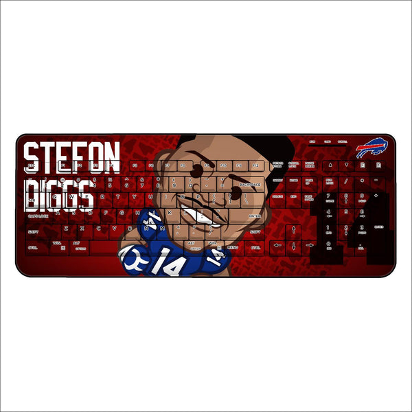 Stefon Diggs Buffalo Bills 14 Emoji Wireless USB Keyboard