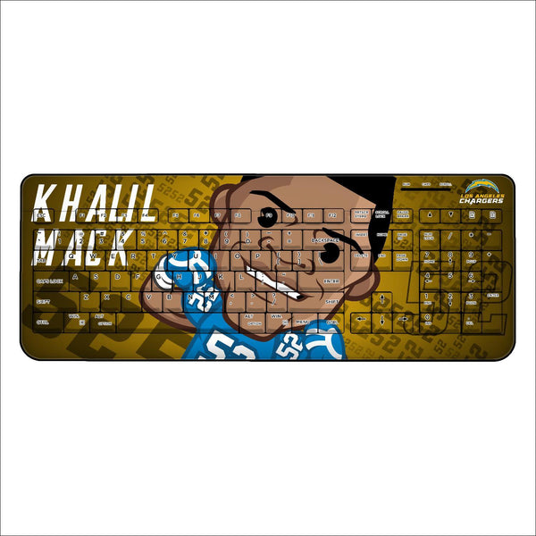 Khalil Mack Los Angeles Chargers 52 Emoji Wireless USB Keyboard