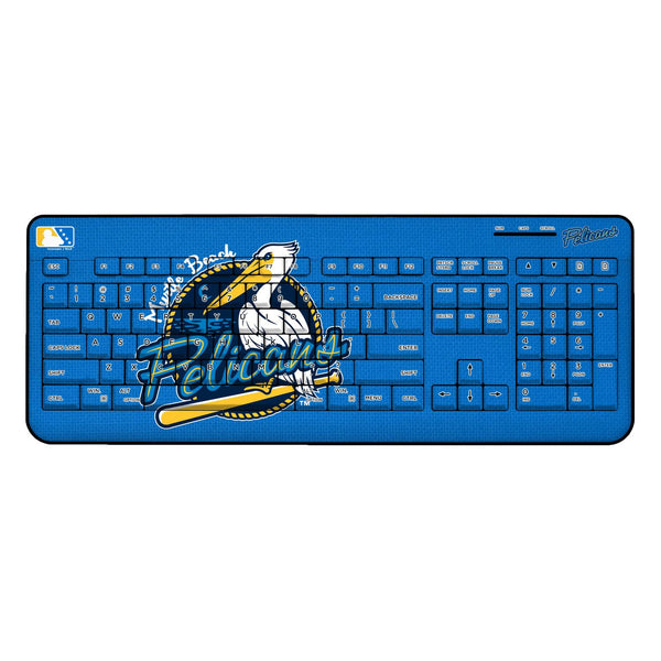 Myrtle Beach Pelicans Solid Wireless USB Keyboard