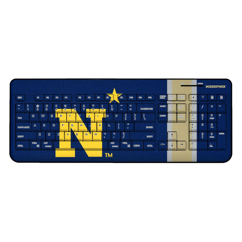 Naval Academy Midshipmen Stripe Wireless USB Keyboard