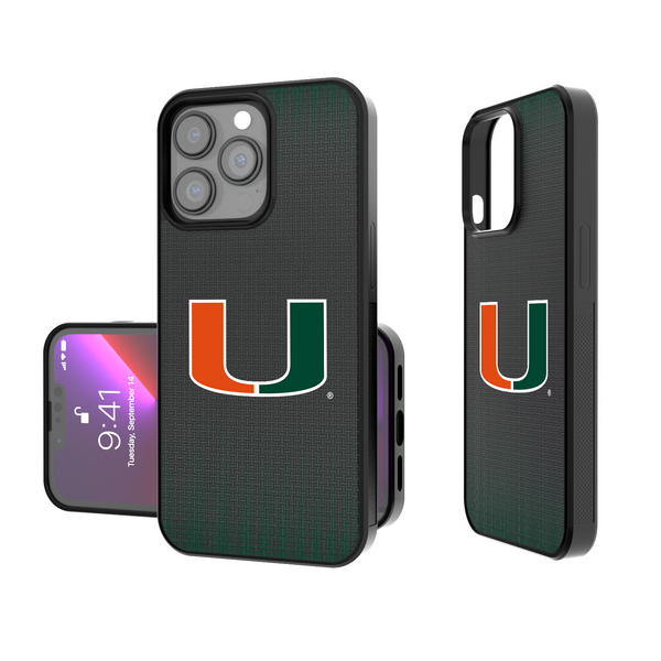 Miami Hurricanes Linen iPhone Bump Phone Case