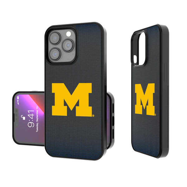 Michigan Wolverines Linen iPhone Bump Phone Case