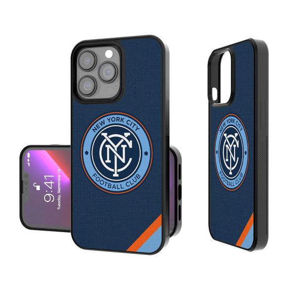 New York City FC  Diagonal Stripe iPhone Bump Case