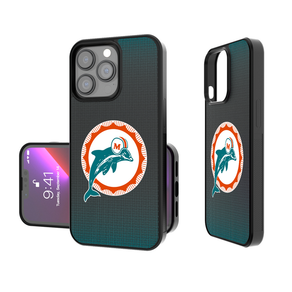 Miami Dolphins 1966-1973 Historic Collection Linen iPhone Bump Phone Case