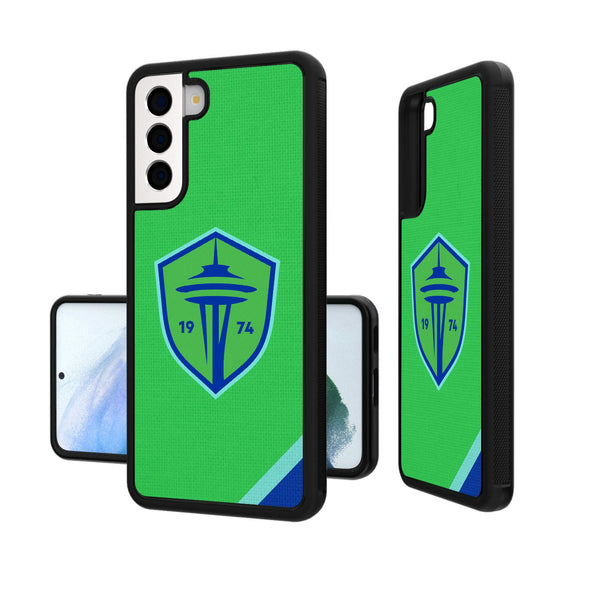 Seattle Sounders FC   Diagonal Stripe Galaxy Bump Phone Case