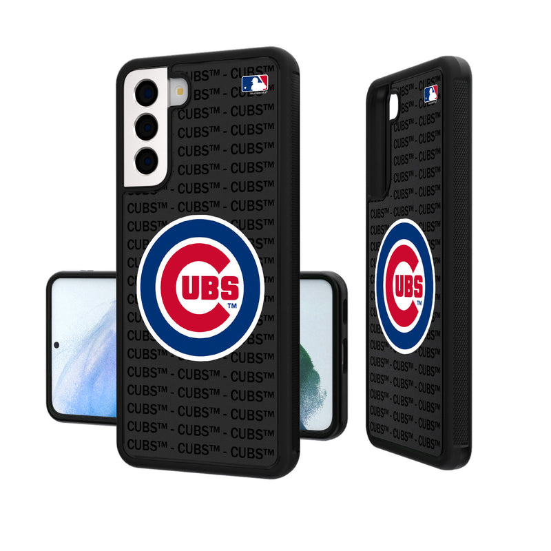 Chicago Cubs Blackletter Galaxy Bump Case