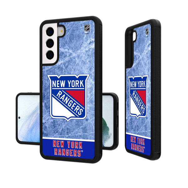 New York Rangers Ice Wordmark Galaxy Bump Case
