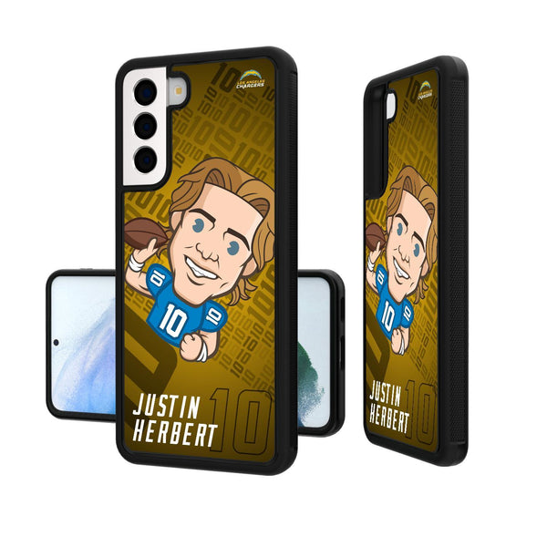 Justin Herbert Los Angeles Chargers 10 Emoji Galaxy S20 Bumper Case