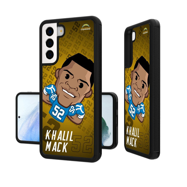 Khalil Mack Los Angeles Chargers 52 Emoji Galaxy S20 Bumper Case